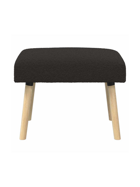 Stoff Bankhocker Schwarz 60x40x45cm
