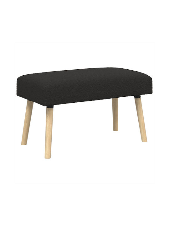Stoff-Tabouret Schwarz 80x40x46cm