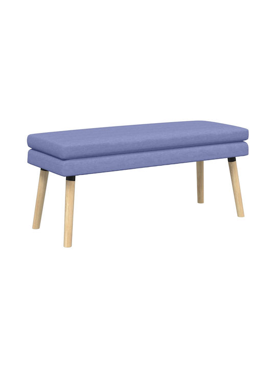Taburet Tapițat cu Țesătură Albastră Denim 110x40x47 cm
