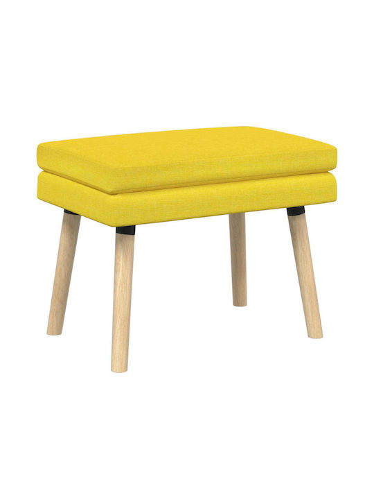 Fabric Upholstered Bench Stool Soft Yellow 60x40x46cm