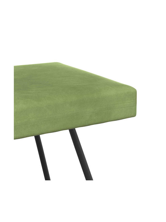Samt Bankhocker mit Rückenlehne Hellgrün 45x110x40cm