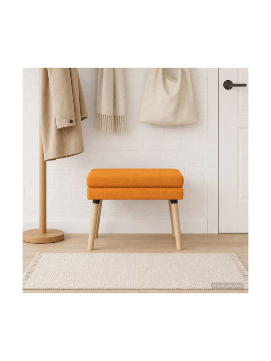Fabric Upholstered Bench Stool Dark Yellow 60x40x46cm