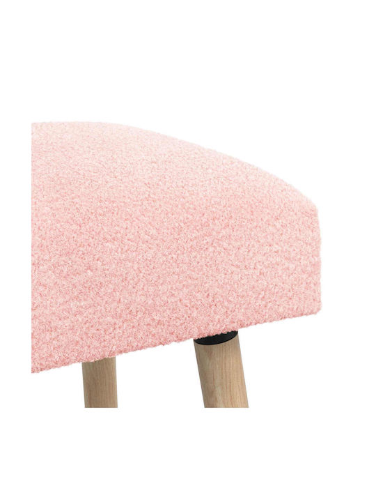 Stoff-Tabouret Mit Rosa Farbe 80x40x46cm