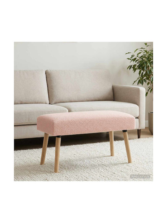 Stoff-Tabouret Mit Rosa Farbe 80x40x46cm