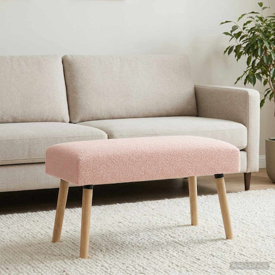 Stoff-Tabouret Mit Rosa Farbe 80x40x46cm