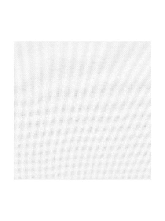 Taburet Tapițat cu Țesătură Alb 60x40x46 cm