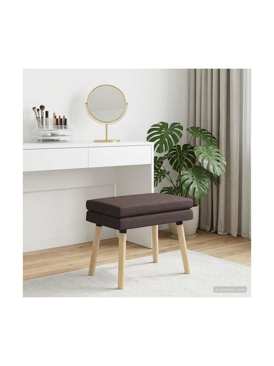 Stoff-Tabouret Dunkelbraun 60x40x46cm