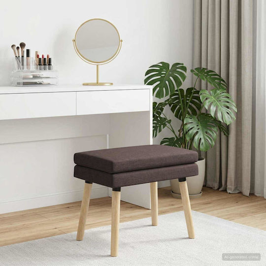 Fabric Upholstered Bench Stool Dark Brown 60x40x46cm