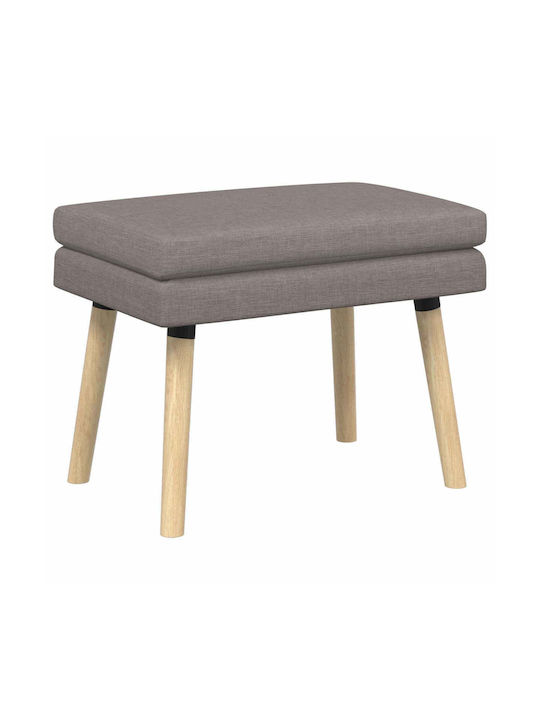 Taupe Stoff Bankhocker 60x40x46cm