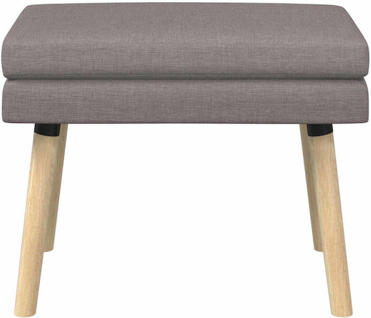 Ταμπουρέ Επενδυμένο με Ύφασμα Taupe 60x40x46εκ.