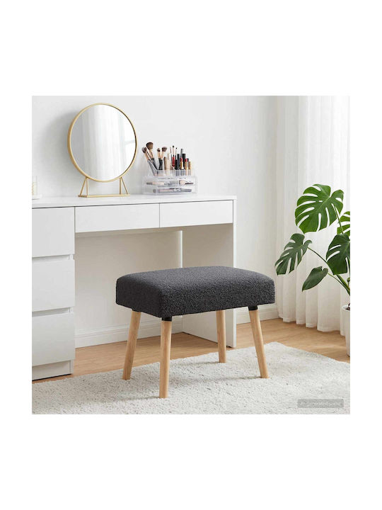 Stoff-Tabouret Mit Dunkelgrauem Stoff 60x40x45cm