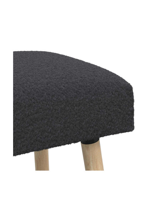 Stoff-Tabouret Mit Dunkelgrauem Stoff 60x40x45cm
