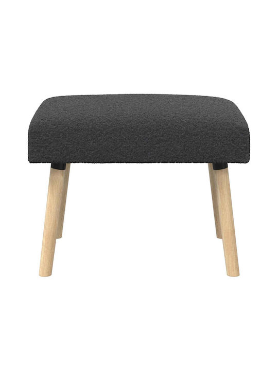 Stoff-Tabouret Mit Dunkelgrauem Stoff 60x40x45cm