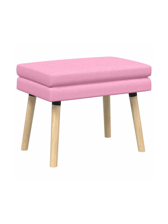 Stoff-Tabouret Mit Rosa Bezug 60x40x46cm