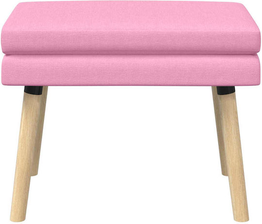 Stoff-Tabouret Mit Rosa Bezug 60x40x46cm