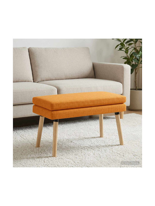 Fabric Upholstered Bench Stool Dark Yellow 80x40x47cm