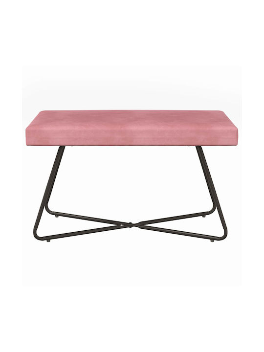 Samt Tabouret Pink 80x40x45cm