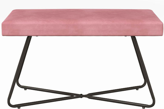 Samt Tabouret Pink 80x40x45cm