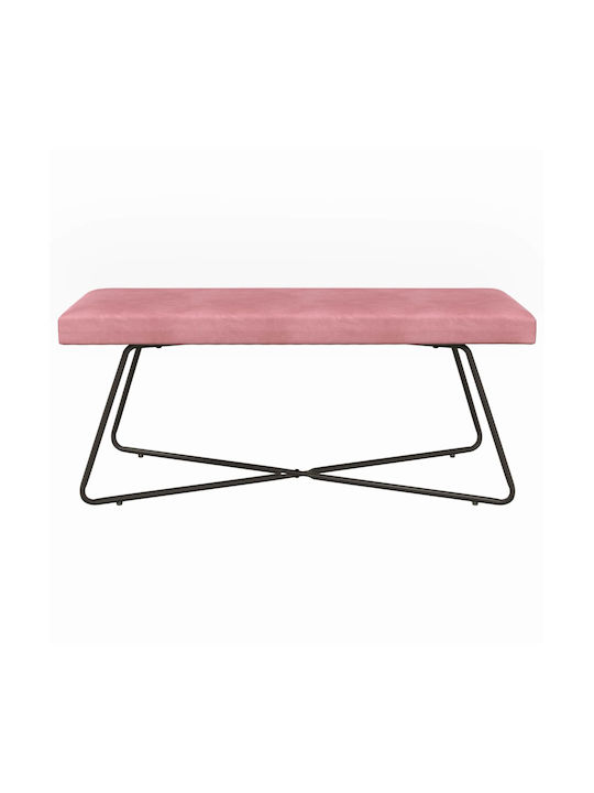 Samt Tabouret Rosa 45x110x40cm