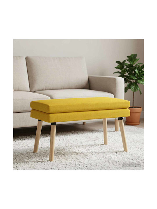 Taburet Tapițat cu Țesătură Moale Galben 80x40x47 cm