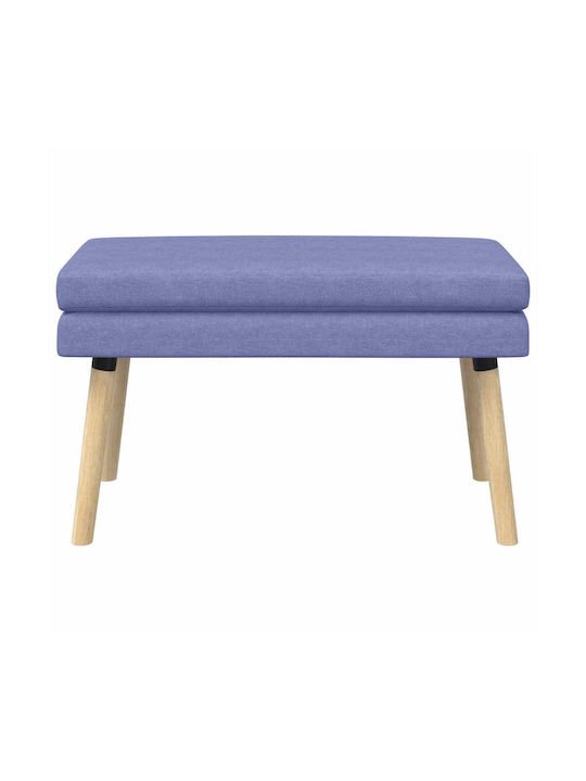 Fabric Upholstered Bench Stool Blue Denim 80x40x47cm