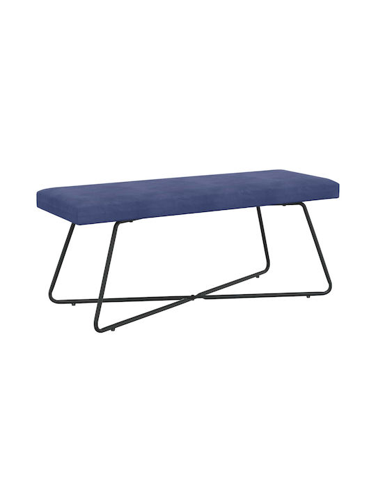 Taburet Tapițat cu Catifea Albastră 45x110x40 cm