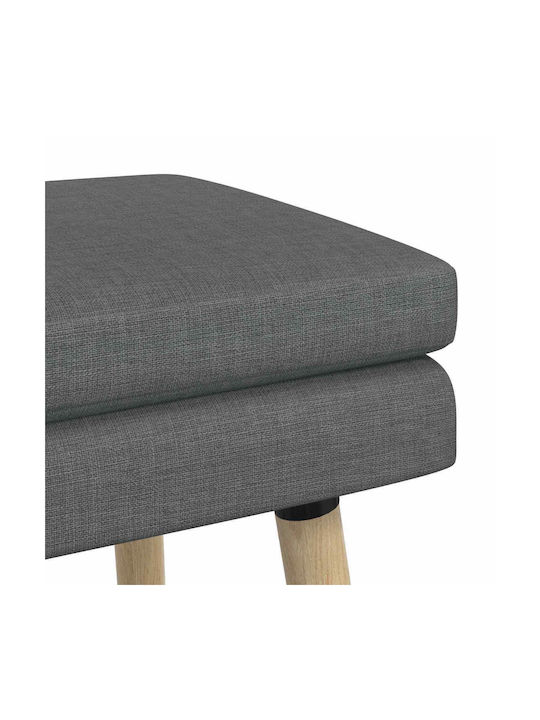 Stoff-Tabouret Mit Dunkelgrauem Stoff 60x40x46cm