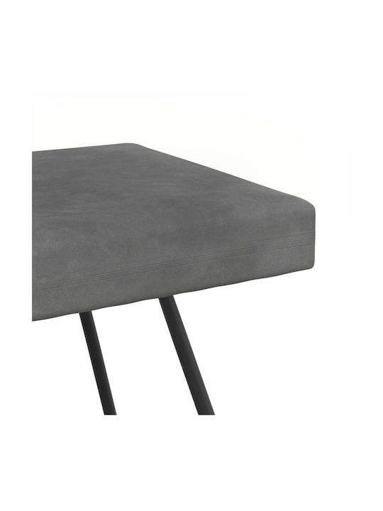 Samt Tabouret Mit Dunkelgrau 80x40x45cm