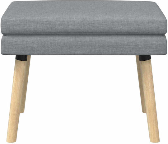 Fabric Upholstered Bench Stool Light Grey 60x40x46cm