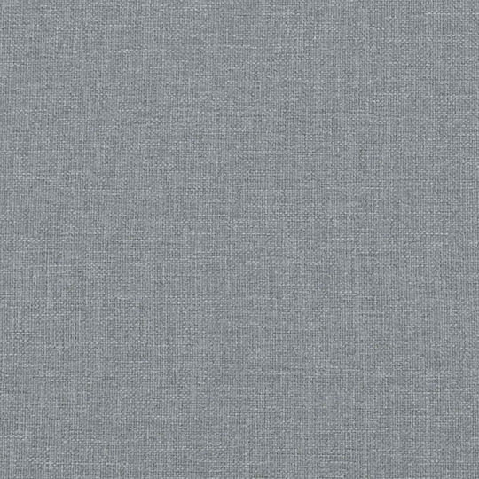 Fabric Upholstered Bench Stool Light Grey 60x40x46cm
