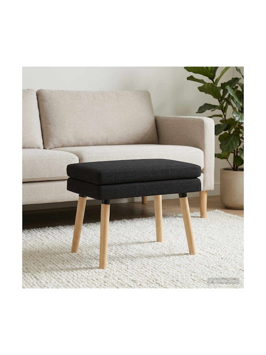 Stoff-Tabouret Schwarz 60x40x46cm
