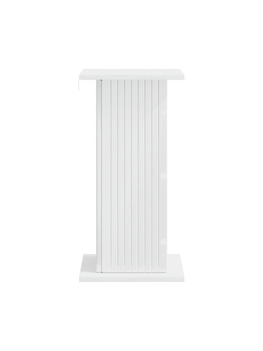 Vidaxl Glossy White Plant Base 30.5 X 30 X 60.5 Cm