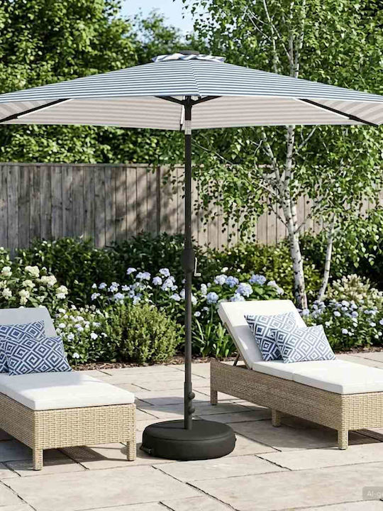 Umbrelă Din Aluminiu Albastră 3x3xÎnălțime 2.35m