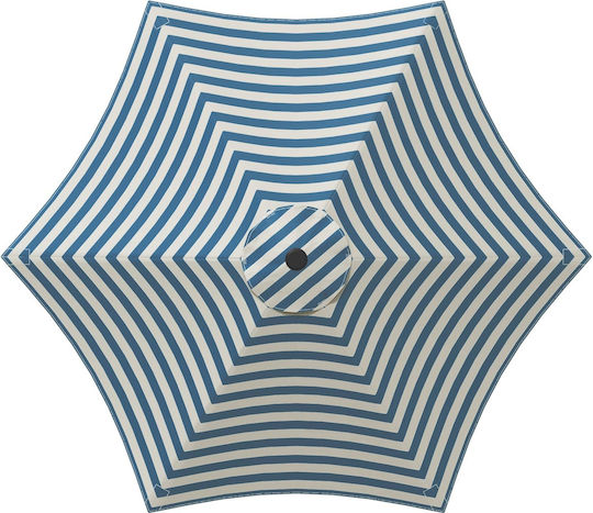 Garten- und Terrassen-Sonnenschirm Rundschreiben Aluminium Blau Φ2.3xΥ2.23m
