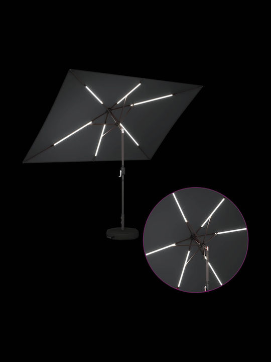 Umbrelă De Aluminiu Gri 3x3xÎnălțime 2.35m