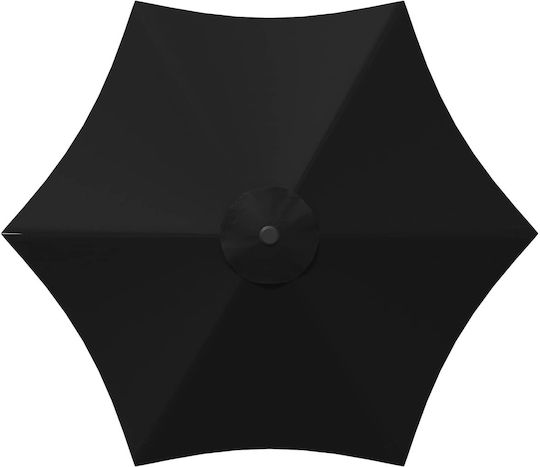 Rundschreiben aus Aluminium Schwarze Sonnenschirm F2.7xY2.23m