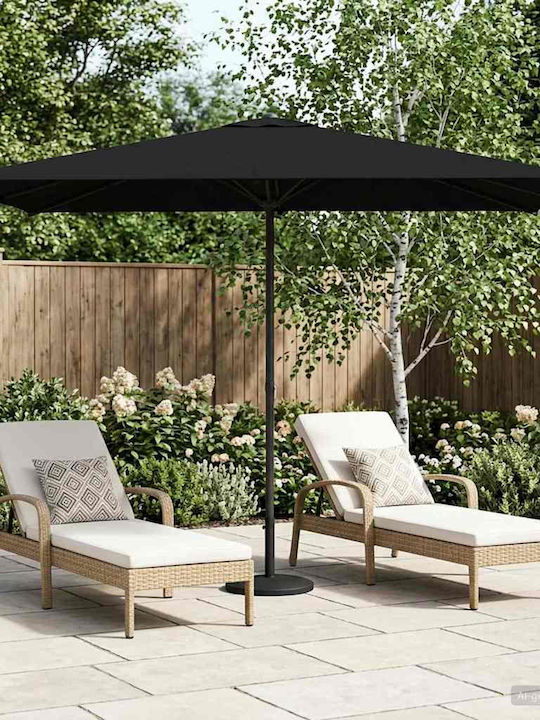 Umbrelă Rotundă Din Aluminiu Neagră Φ3xÎnălțime2.23m