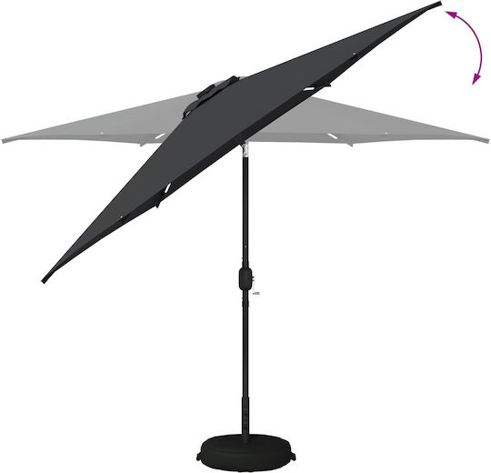 Aluminum Grey Garden & Terrace Parasol 3x3xHeight 2.35m