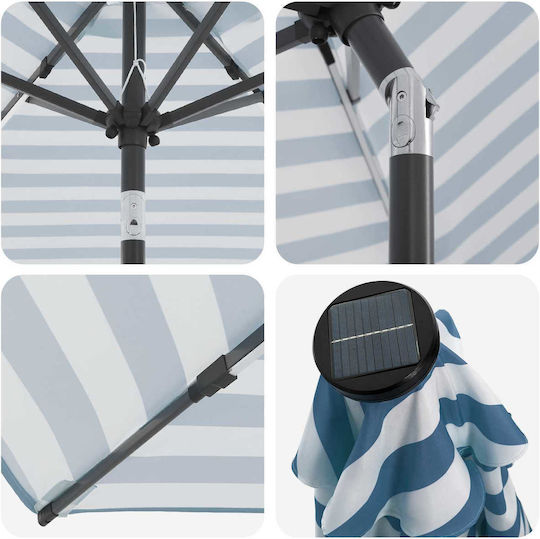 Umbrelă Din Aluminiu Albastră 2.3x2.3xÎnălțime 2.28m
