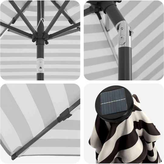 Umbrelă De Aluminiu Neagră 2.7x2.7xÎnălțime2.35m