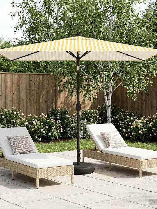 Aluminium-Garten- und Terrassen-Sonnenschirm Gelbe 3x3xHöhe 2,35 m