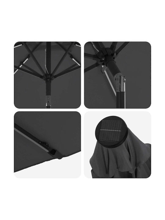 Aluminum Grey Garden & Terrace Parasol 2.3x2.3xHeight 2.28m