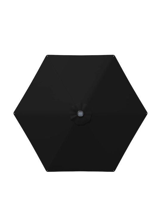 Aluminum Garden Parasol Black 2.7x2.7xHeight 2.35m