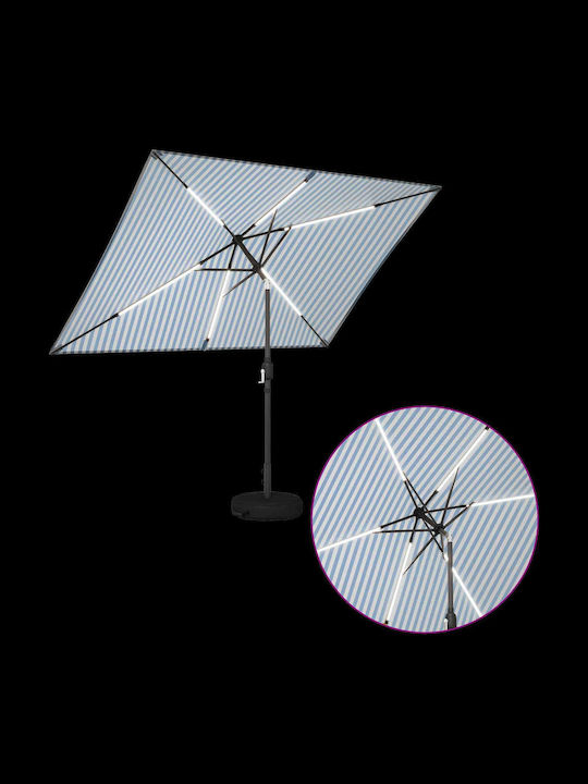 Umbrelă Din Aluminiu Albastră 3x3xÎnălțime 2.35m