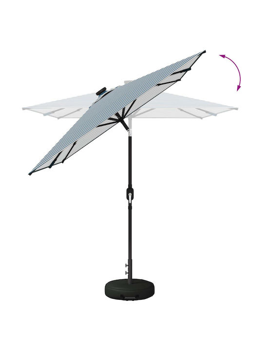 Umbrelă Din Aluminiu Albastră 3x3xÎnălțime 2.35m