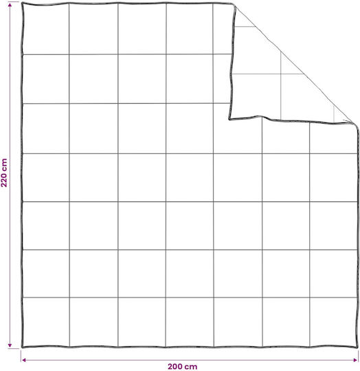vidaXL Double Duvet Cover 200x220 Beige