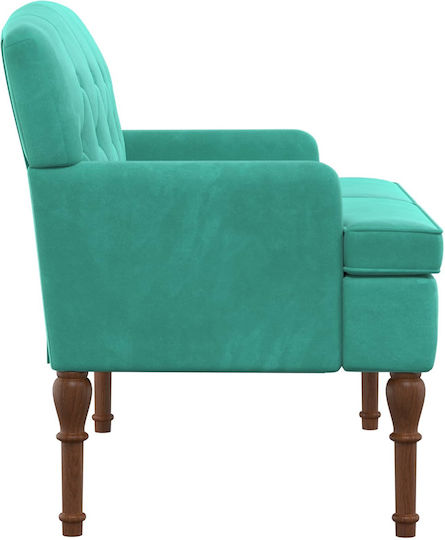 vidaXL Doppelsitzer Samt Türkis 111x65x79cm