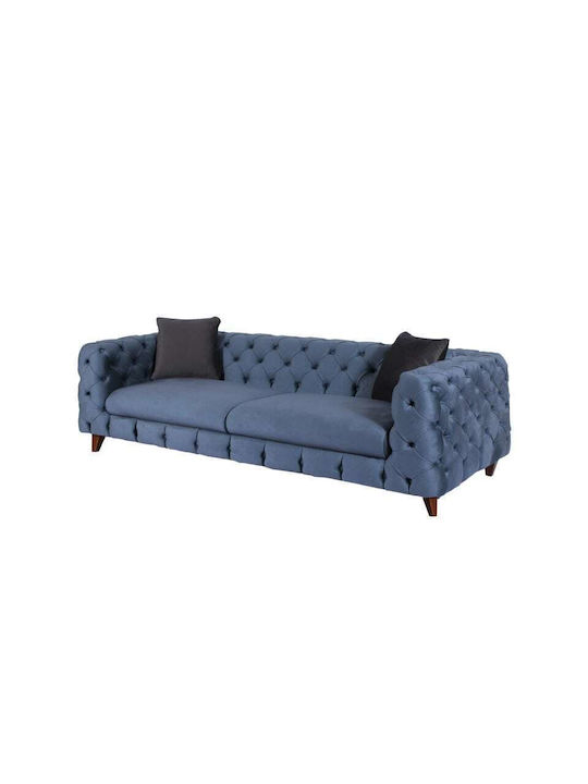 Roolsif Τριθέσιος Καναπές Γαλάζιος 225x92x68εκ.