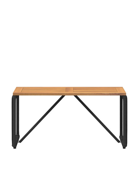 Sitting Room Table for Small Outdoor Spaces Black and Brown 80x40x40cm