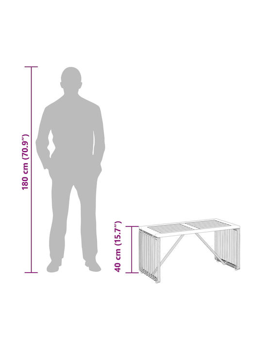 Sitting Room Table for Small Outdoor Spaces Black and Brown 80x40x40cm
